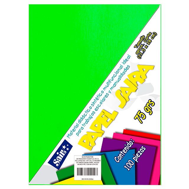 PAPEL BOND #18 VERDE MANZANA  T/C C/100