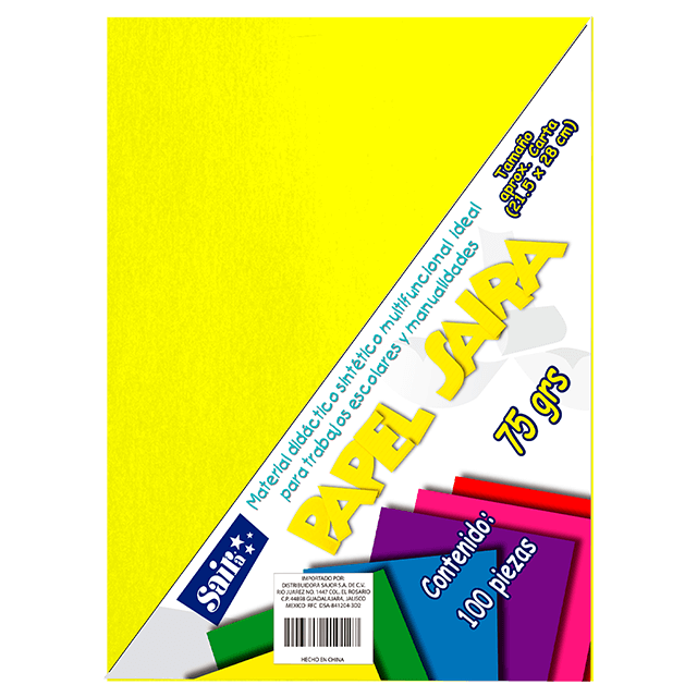 PAPEL BOND #23 AMARILLO FLUORESCENTE T/C C/100