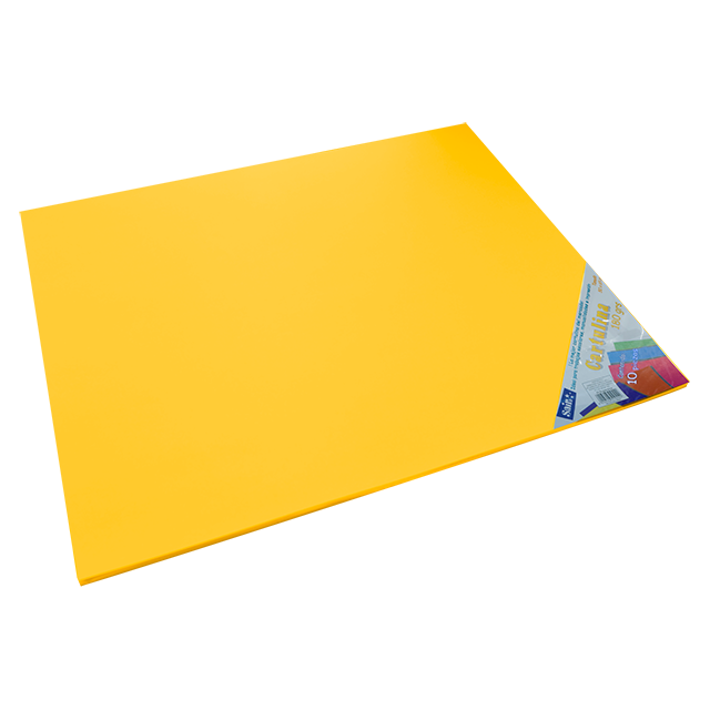 CARTULINA PAQ C/10 C-38 CANARIO 50X65 180 GM