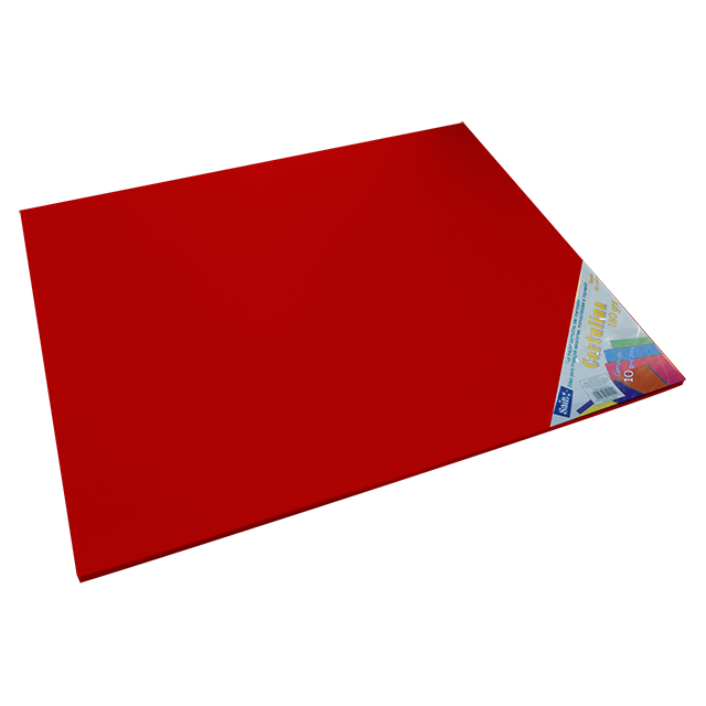 CARTULINA PAQ C/10 C-41 ROJO 50X65 180 GM