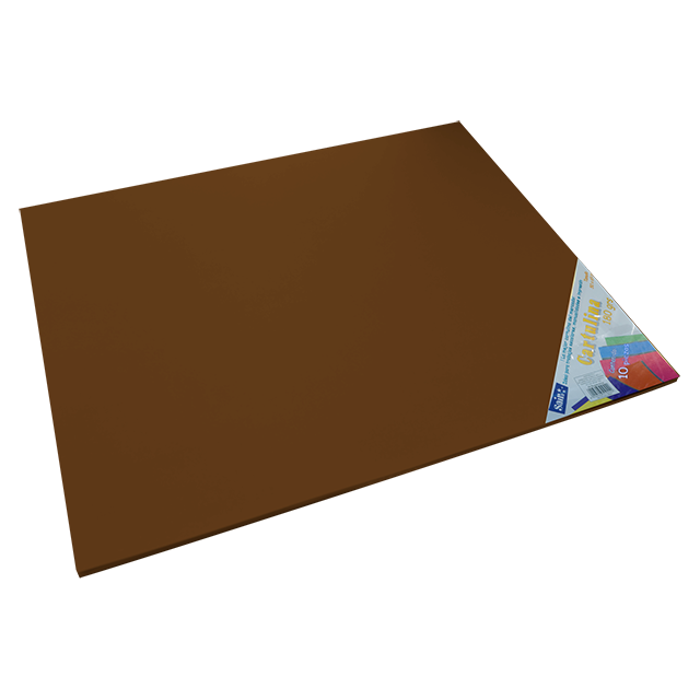CARTULINA PAQ C/10 C-53 MARRON 50X65 180 GM