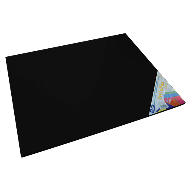 CARTULINA PAQ C/10 C-54 NEGRO 50X65 180 GM