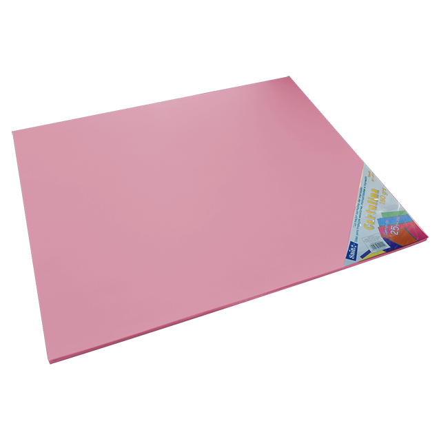 CARTULINA PAQ C/25 C-43 ROSA PQT  50X65 180 GM