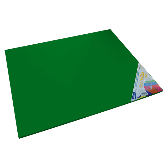 CARTULINA PAQ C/25 C-50 VERDE BILLAR 50X65 180 GM