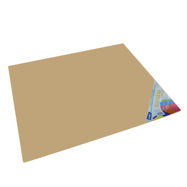 CARTULINA PAQ C/25 C-55 BEIGE 50X65 180 GM