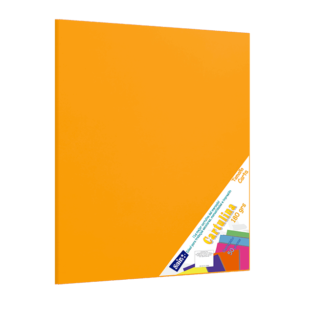 CARTULINA PAQ C/50 C-39 GUALDA T/CARTA 180 GM