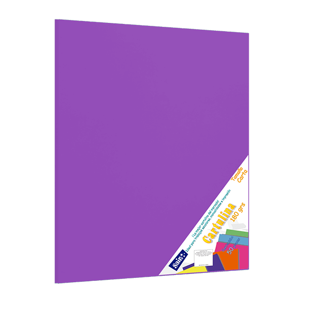 CARTULINA PAQ C/50 C-45 VIOLETA T/CARTA 180 GM