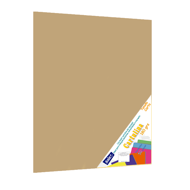 CARTULINA PAQ C/50 C-55 BEIGE T/CARTA 180 GM