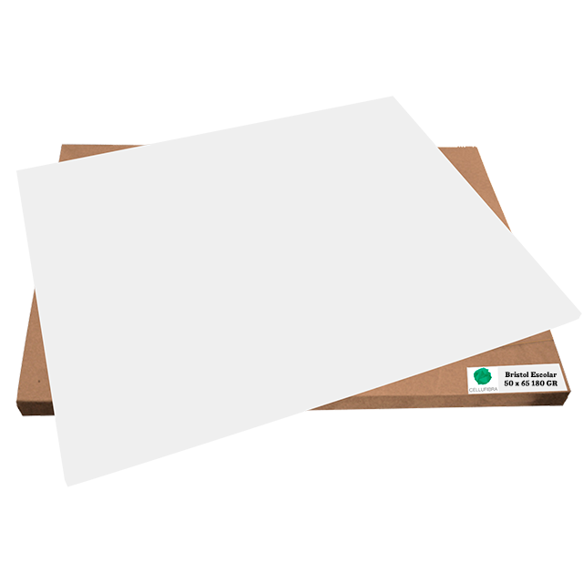 BRISTOL CELLUFIBRA 180 GRS 50X65 BLANCO PAQ C/100