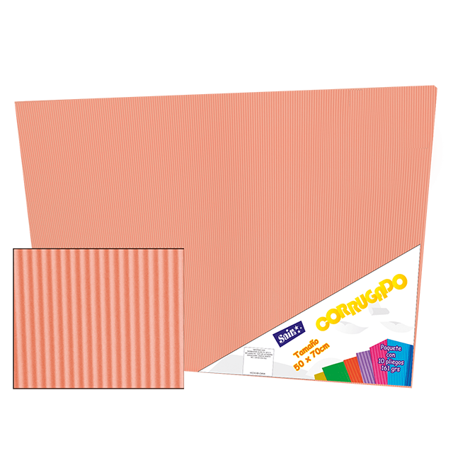 CORRUGADO 50X70 161-03 CARNE PQT C/10