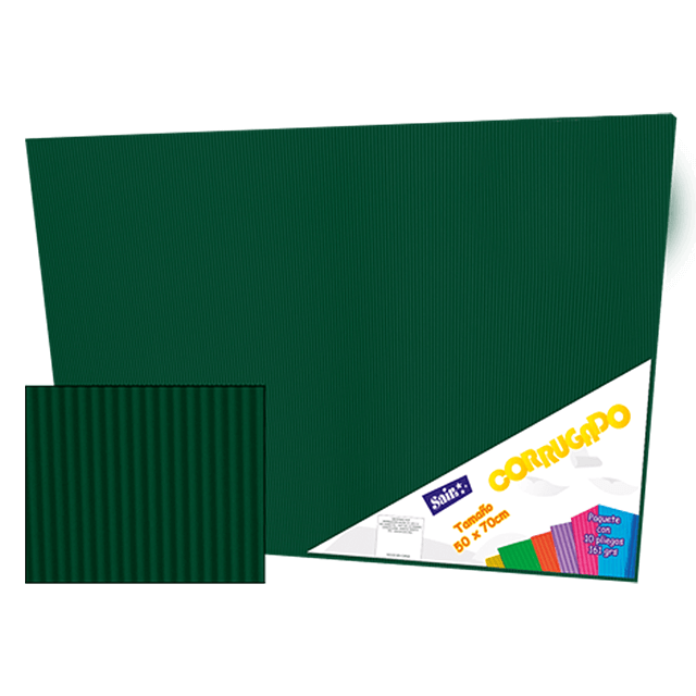 CORRUGADO 50X70 161-05 VERDE SECO PQT C/10