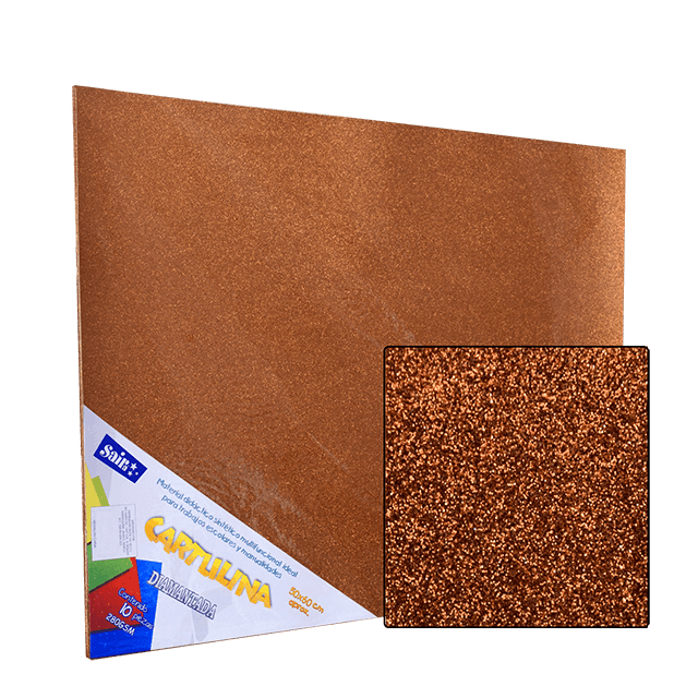 CARTULINA DIAMANTADA 280GRS. NARANJA 50X60 C/10