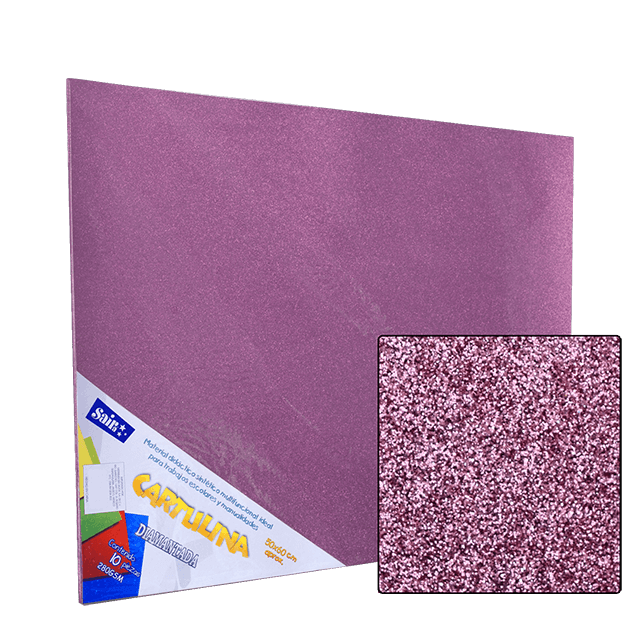 CARTULINA DIAMANTADA 280GRS. ROSA PALIDO 50X60 C/10