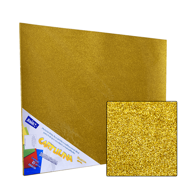 CARTULINA DIAMANTADA 280GRS.ORO CENTENARIO 50X60 C/10