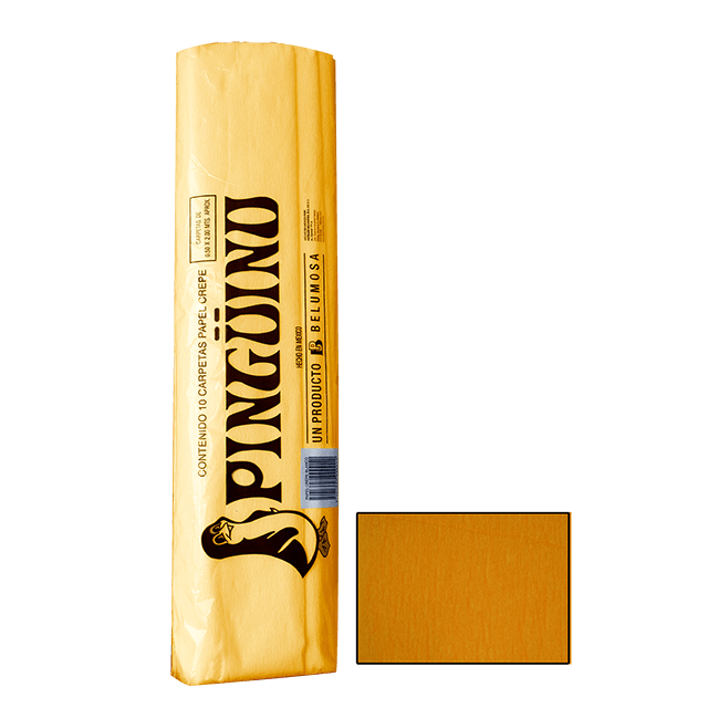 PINGUINO PAPEL CREPE 03 AMARILLO ORO CAJA C/250