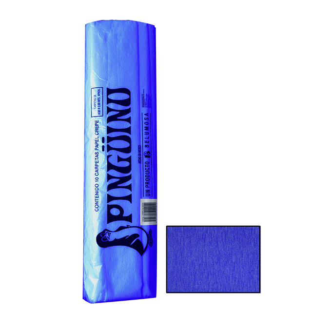 PINGUINO PAPEL CREPE 28 AZUL REY CAJA C/250