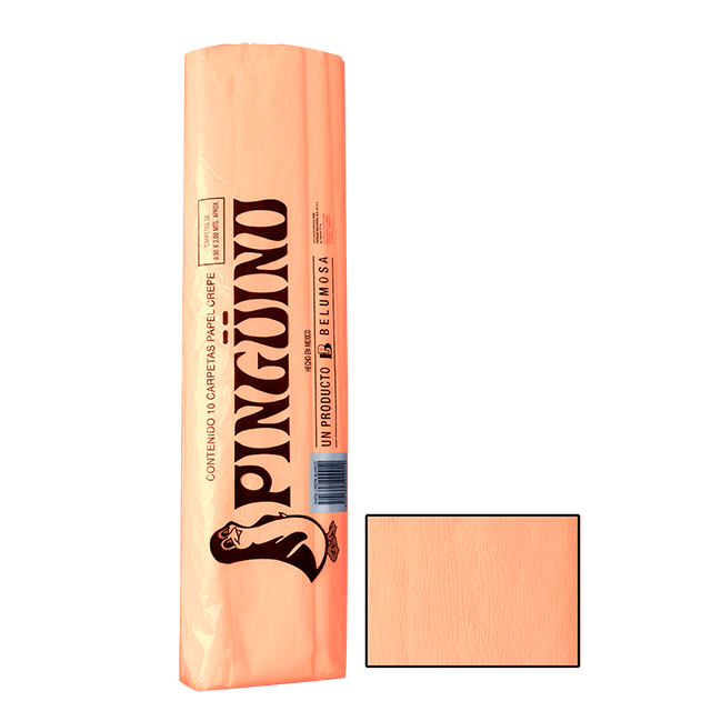 PINGUINO PAPEL CREPE 29 DURAZNO CAJA C/250