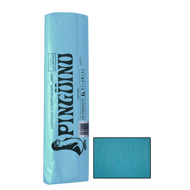 PINGUINO PAPEL CREPE 30 AZUL CIELO CAJA C/250