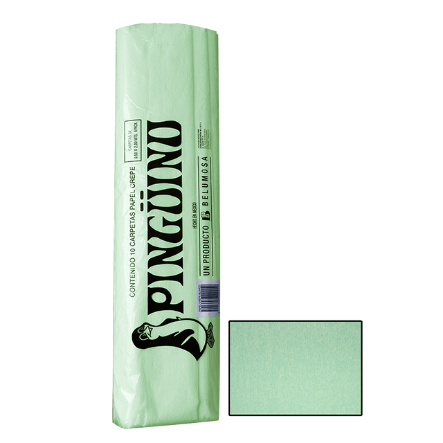 PINGUINO PAPEL CREPE 36 VERDE MENTA CAJA C/250