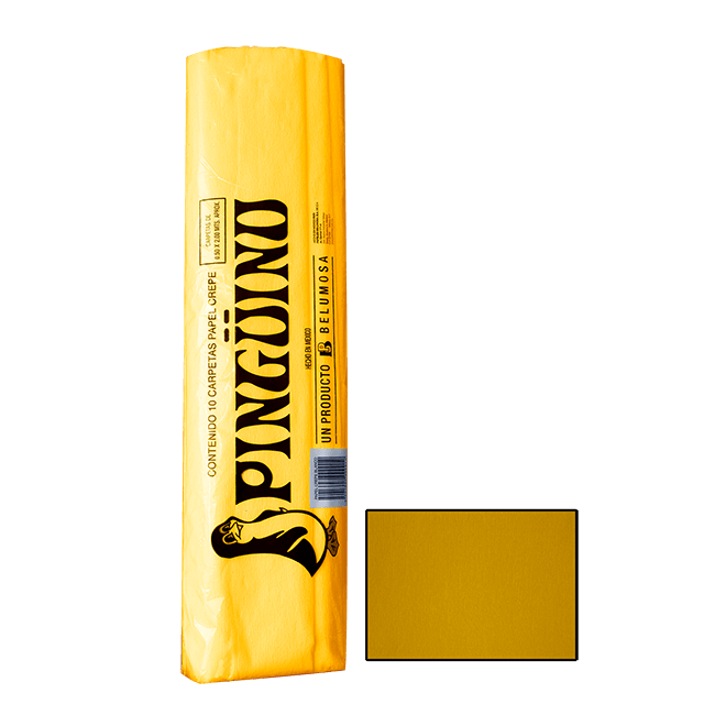 PINGUINO PAPEL CREPE 41 AMARILLO FUERTE CAJA C/250