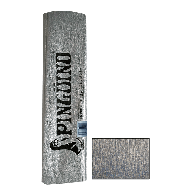 PINGUINO PAPEL CREPE 48 PLATA METALICO CAJA C/250