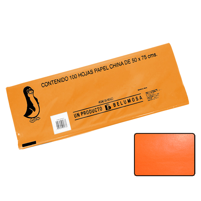 CHINA PAPEL BELUMOSA 10 C/100 04 NARANJA