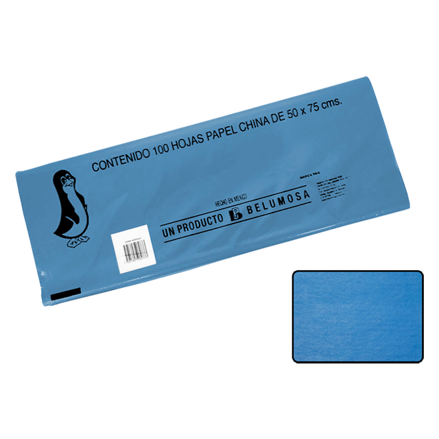 CHINA PAPEL BELUMOSA 10 C/100 15 COBALTO