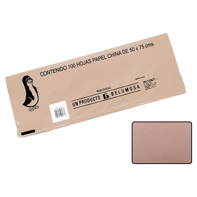 CHINA PAPEL BELUMOSA 10 C/100 25 DURAZNO
