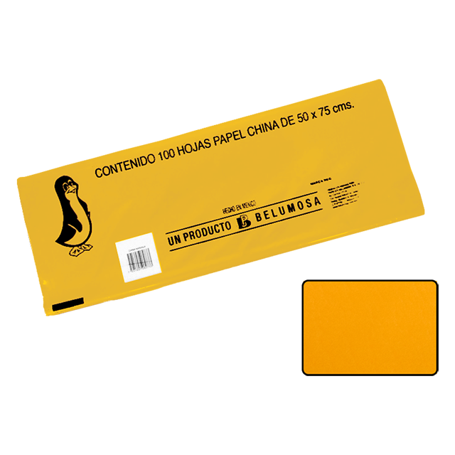 CHINA PAPEL BELUMOSA 10 C/100 42 AMARILLO FUERTE