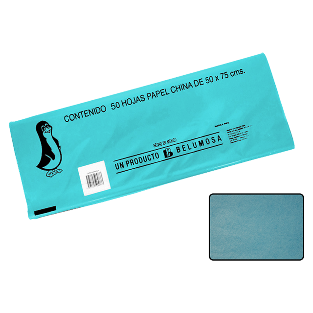 CHINA PAPEL BELUMOSA 20 C/50 NO.14 TURQUESA