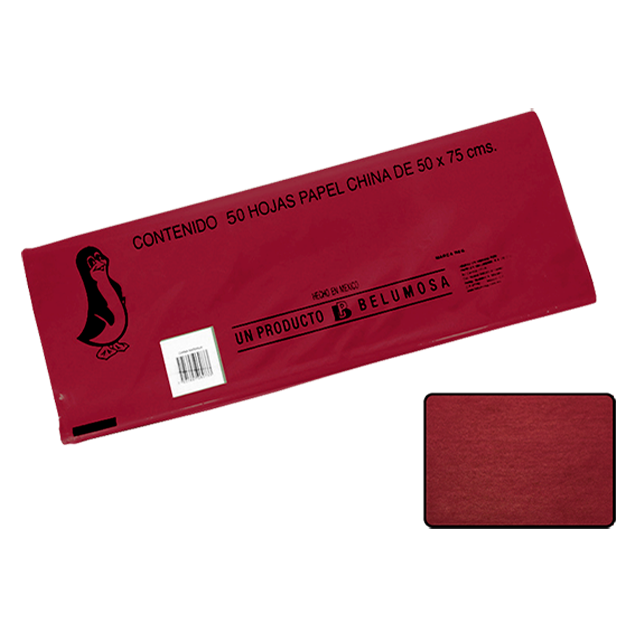 CHINA PAPEL BELUMOSA 20 C/50 NO.27 ROJO BURDEOS