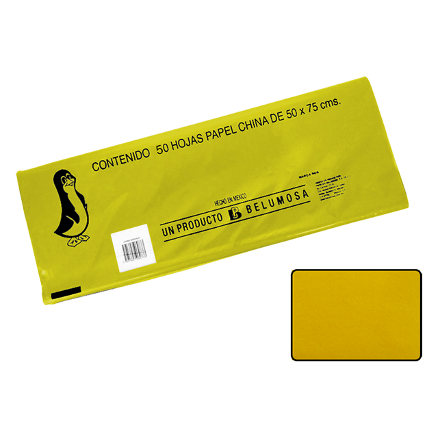 CHINA PAPEL BELUMOSA 20 C/50 NO.48 AMARILLO INCENDIO