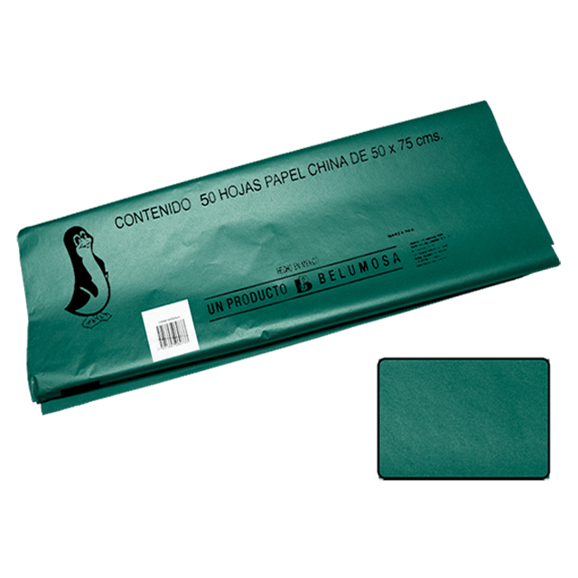 CHINA PAPEL BELUMOSA 20 C/50 NO.68 VERDE PERLA