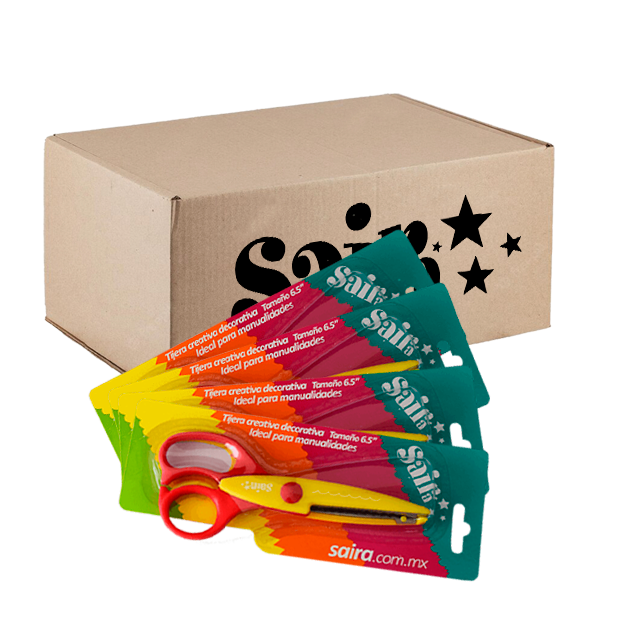TIJERA CREATIVA DECORATIVA TJ-014 CAJA C/12 PZAS