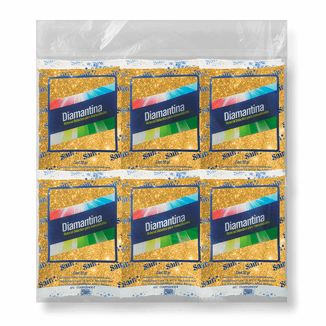DIAMANTINA GRUESA 20 BOLSAS DE 50GRS # 04 ORO CENTENARIO