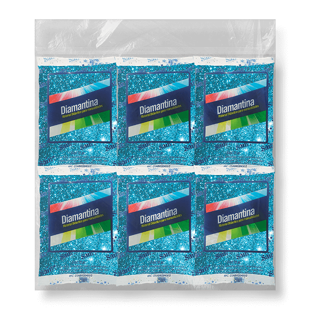 DIAMANTINA GRUESA 20 BOLSAS DE 50GRS # 08 AZUL
