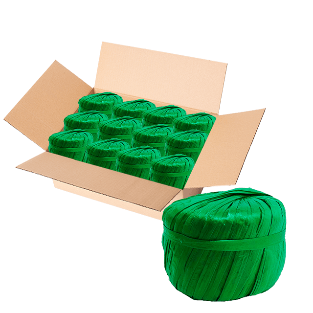 RAFIA TOYO BOLA 100 GR 11A VERDE BANDERA CAJA C/200