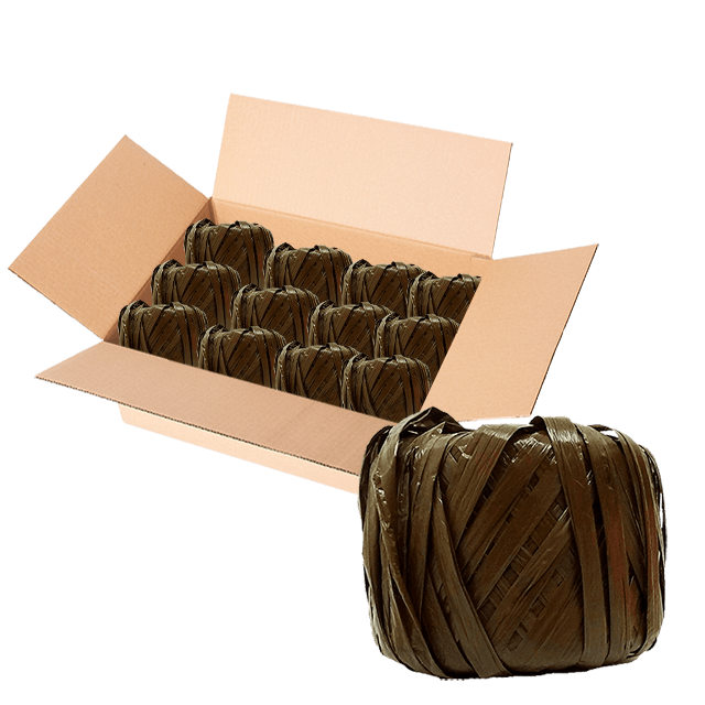 RAFIA TOYO BOLA 100 GR 14 CAFE CAJA C/200