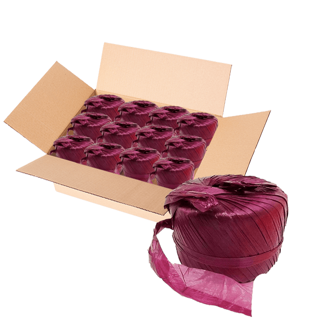 RAFIA TOYO BOLA 100 GR 19 VINO CAJA C/200