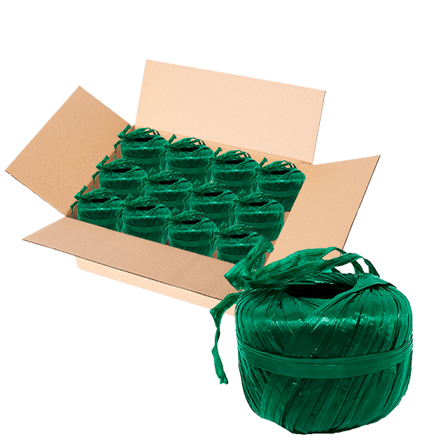 RAFIA TOYO BOLA 100 GR 11D VERDE HAWAIANO CAJA C/200