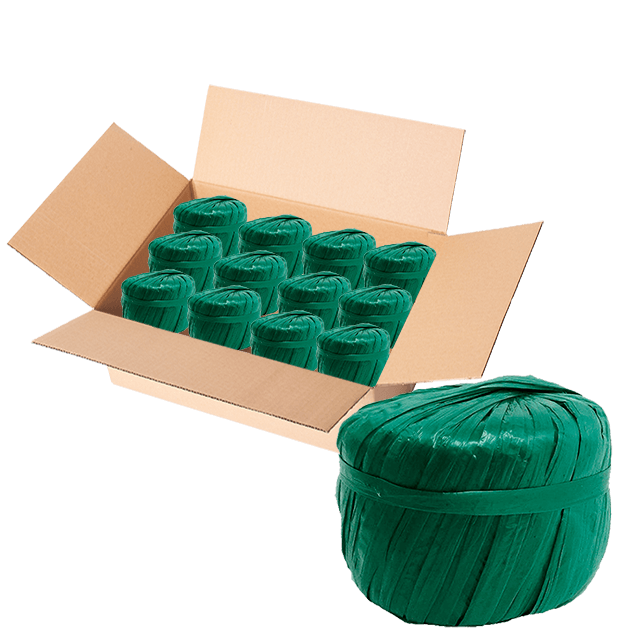 RAFIA TOYO BOLA 100 GR 10A VERDE OLIVO CAJA C/200