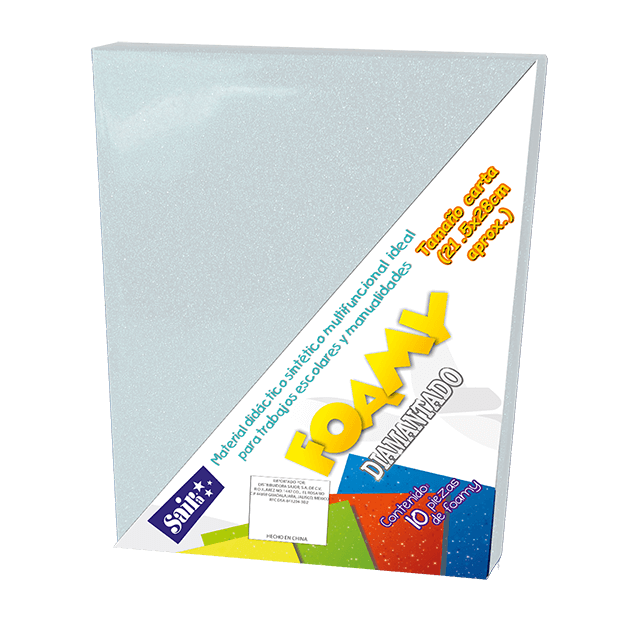 FOAMY DIAMANTADO T/CARTA 26 BLANCO PQT C/10