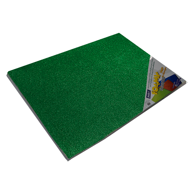 FOAMY DIAMANTADO 43X56 05 VERDE SECO PQT C/10