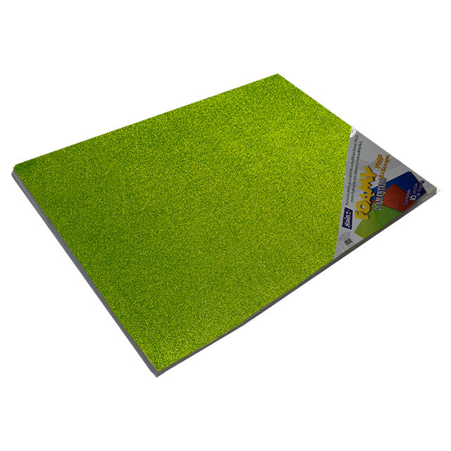FOAMY DIAMANTADO 43X56  09 VERDE MANZANA PQT C/10