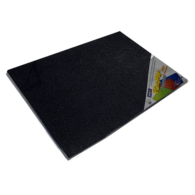 FOAMY DIAMANTADO 43X56 12 NEGRO PQT C/10
