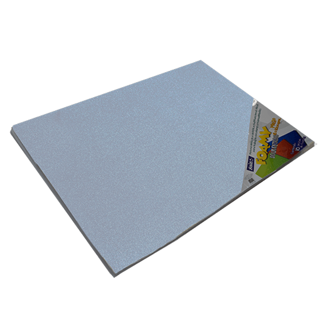 FOAMY DIAMANTADO 43X56  15 PLATA PQT C/10