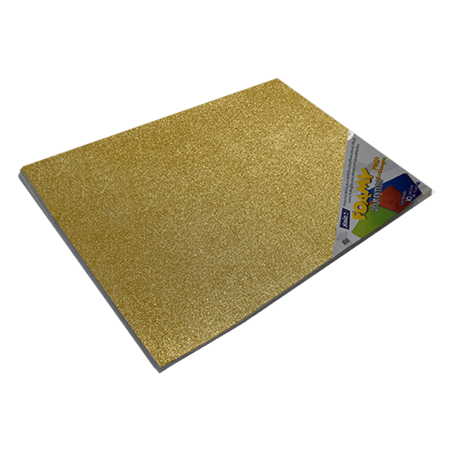 FOAMY DIAMANTADO 43x56 25 ORO PQT C/10