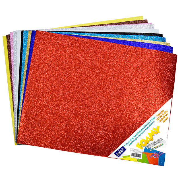 FOAMY DIAMANTADO 43X56 MULTICOLOR PQT C/10