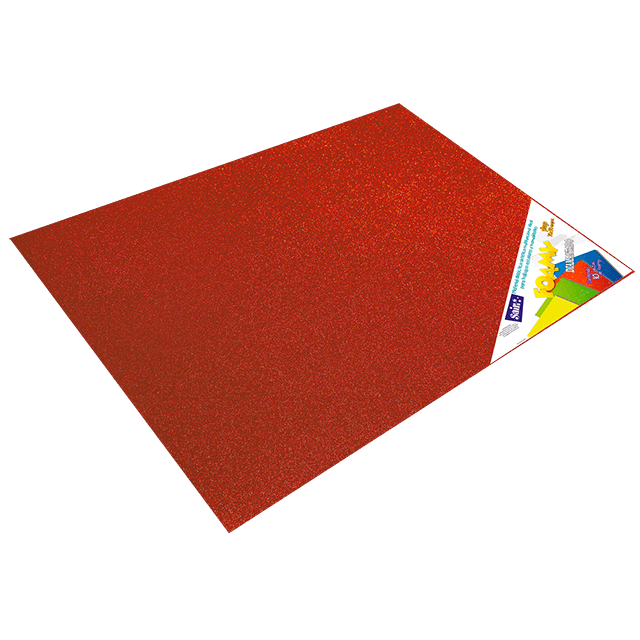 FOAMY DIAMANTADO 70X90 #21 ROJO ESCARLATA C/10