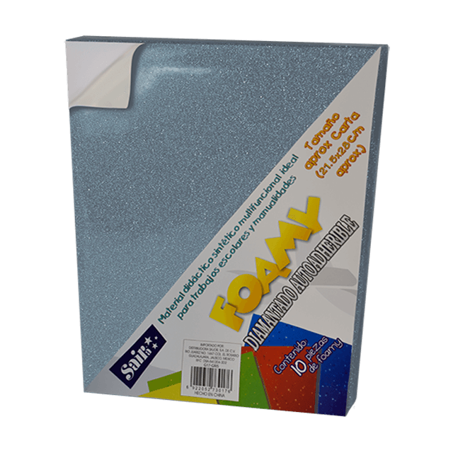 FOAMY DIAMANTADO ADHESIVO #17 GRIS C/10 T/C